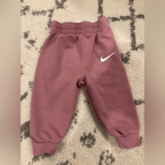 Nike Other - Nike Kids Rose-Mauve Sweatpants with White Swoosh